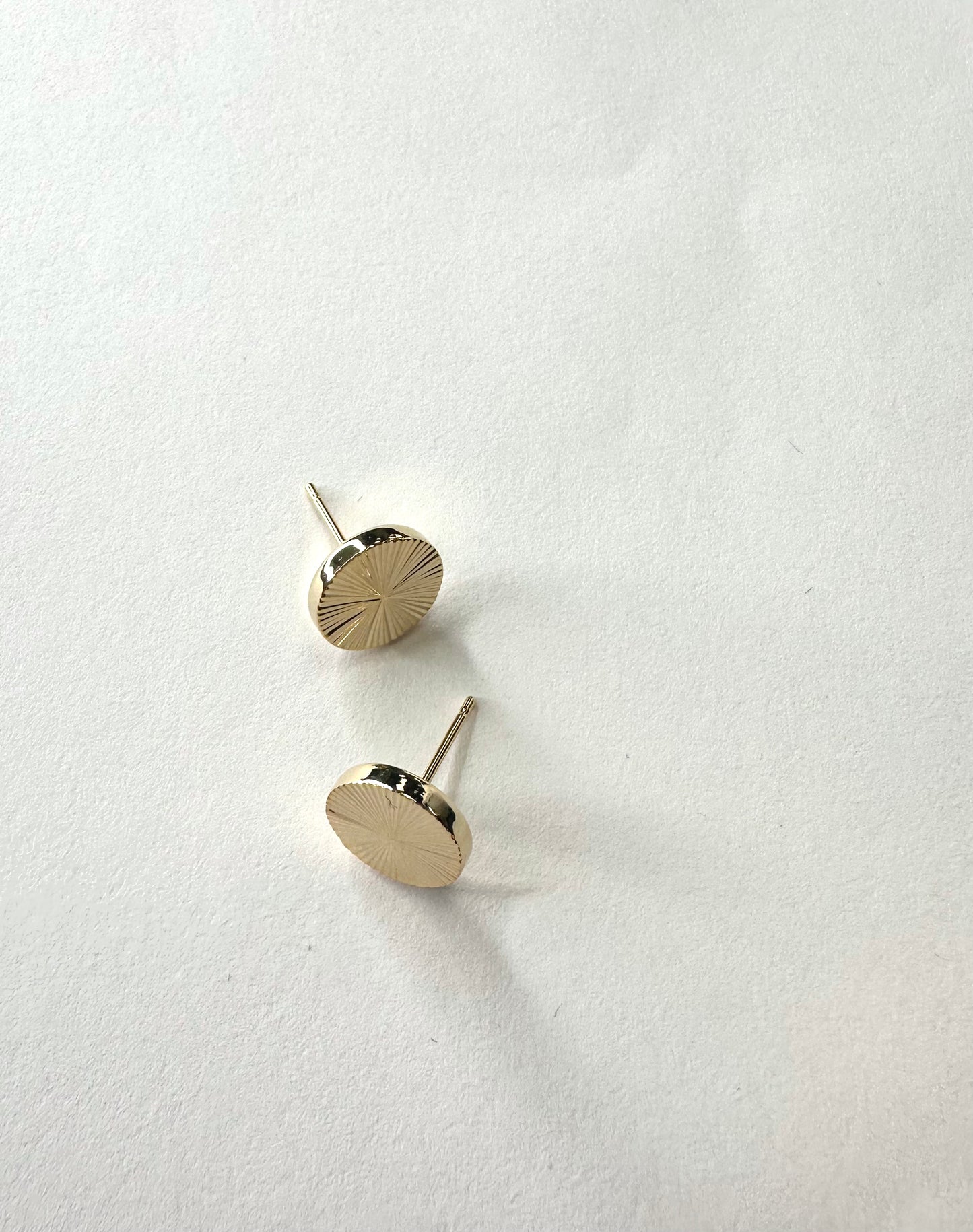 Textured Circle Stud Earrings