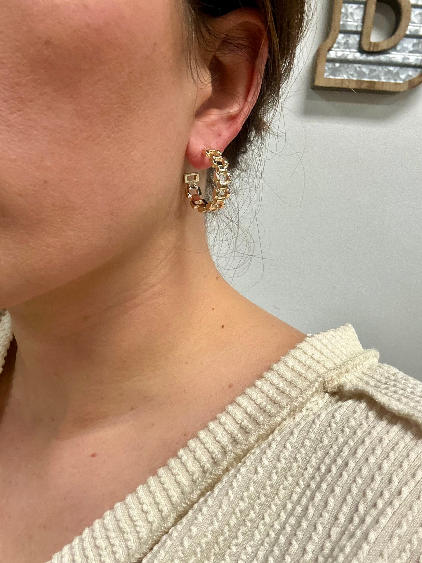 Watchband Style Hoops