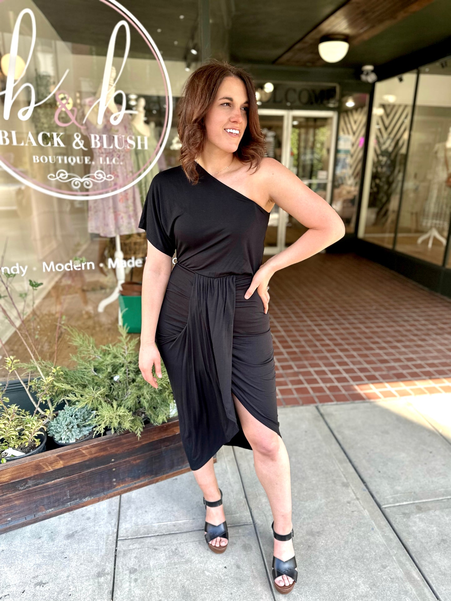 Out on the Town Draped Dress