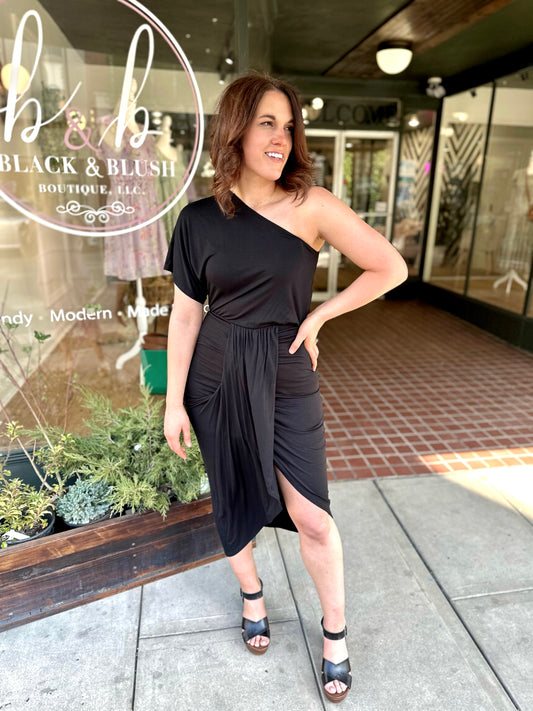 Out on the Town Draped Dress
