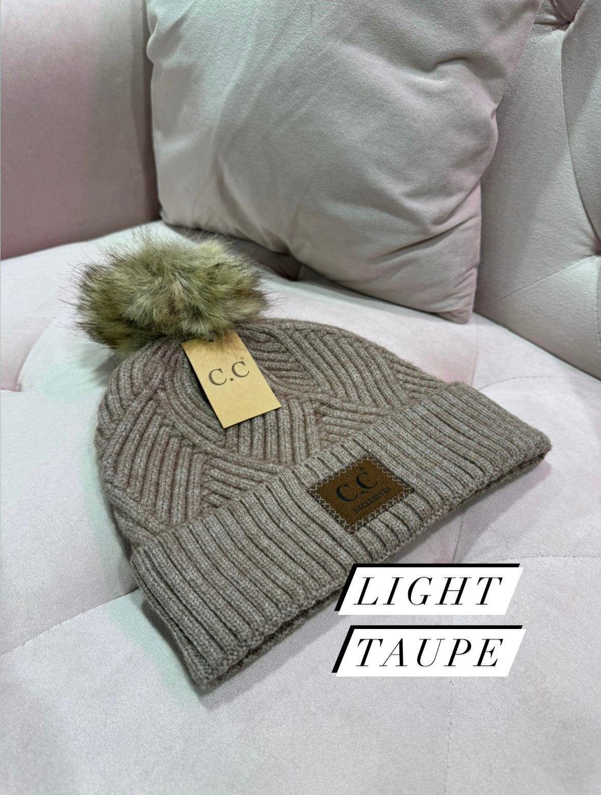 CC Criss Cross Suede Beanie