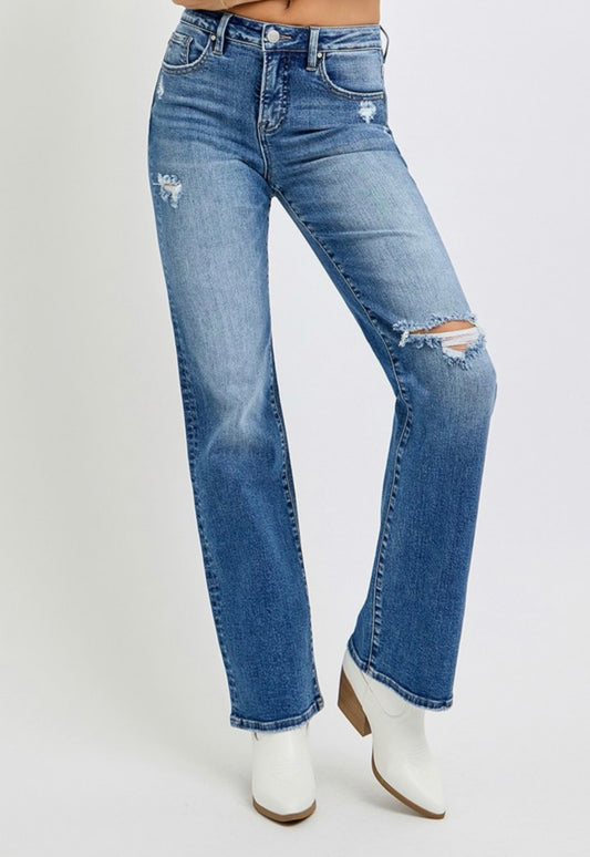 Risen Geneva Tummy Control High Rise Straight Jeans