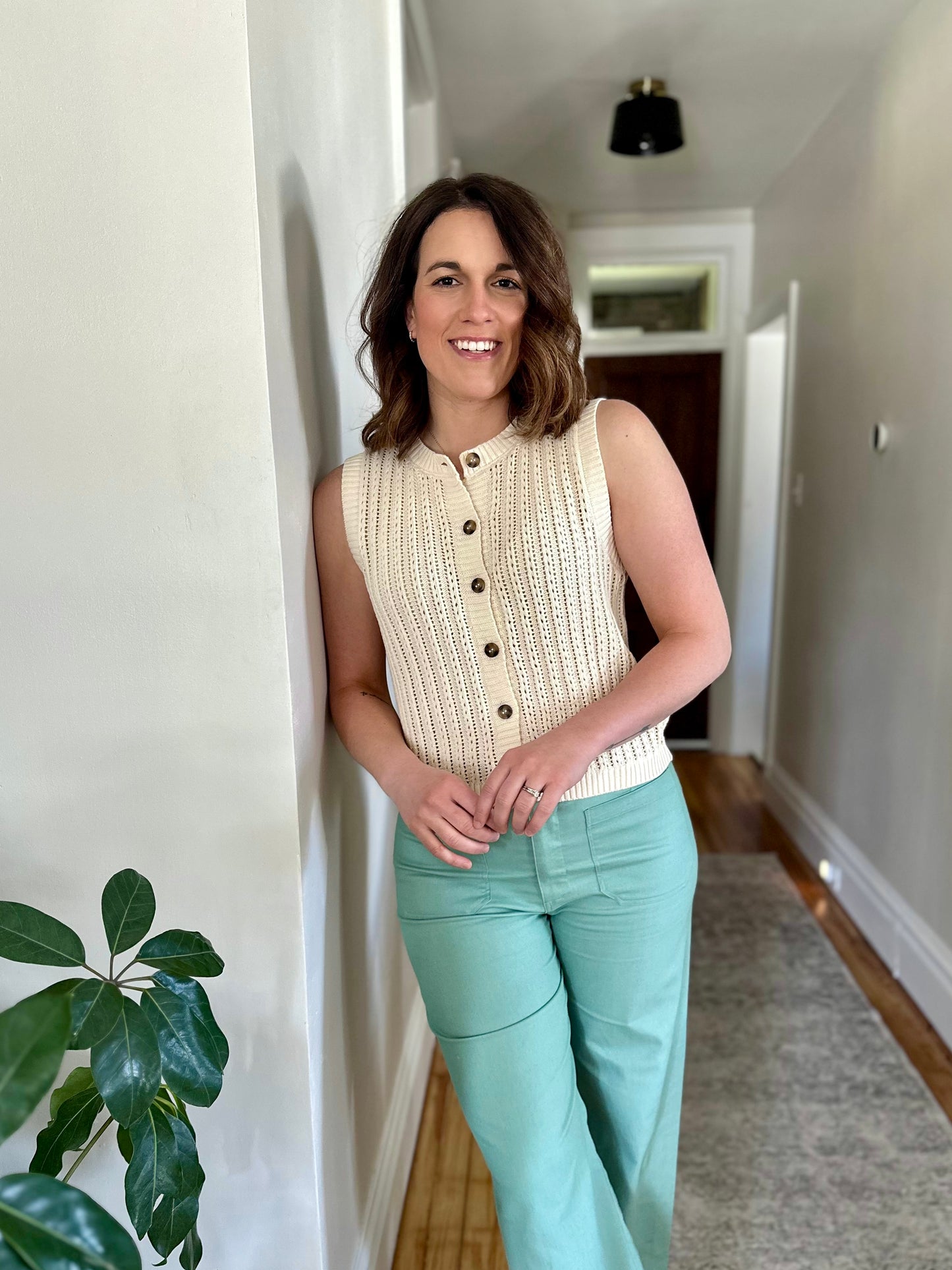 Saddle Ridge Button Down Cardigan Tank Top