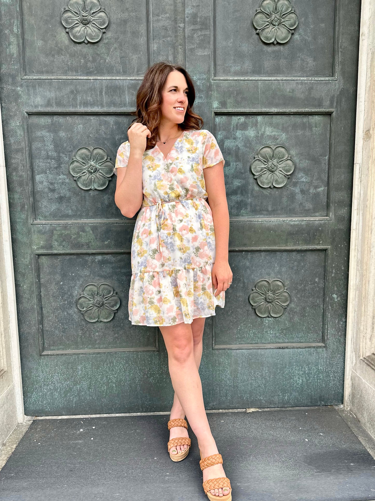 Eloy Side Tie Ruffle Dress