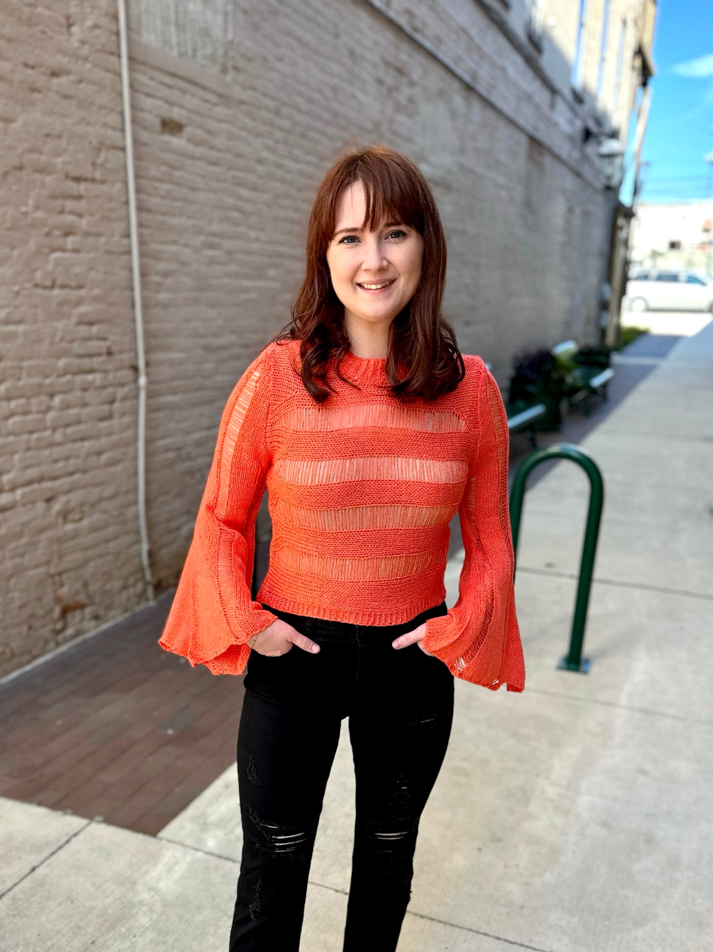 Wilson Bell Sleeve Crop Sweater