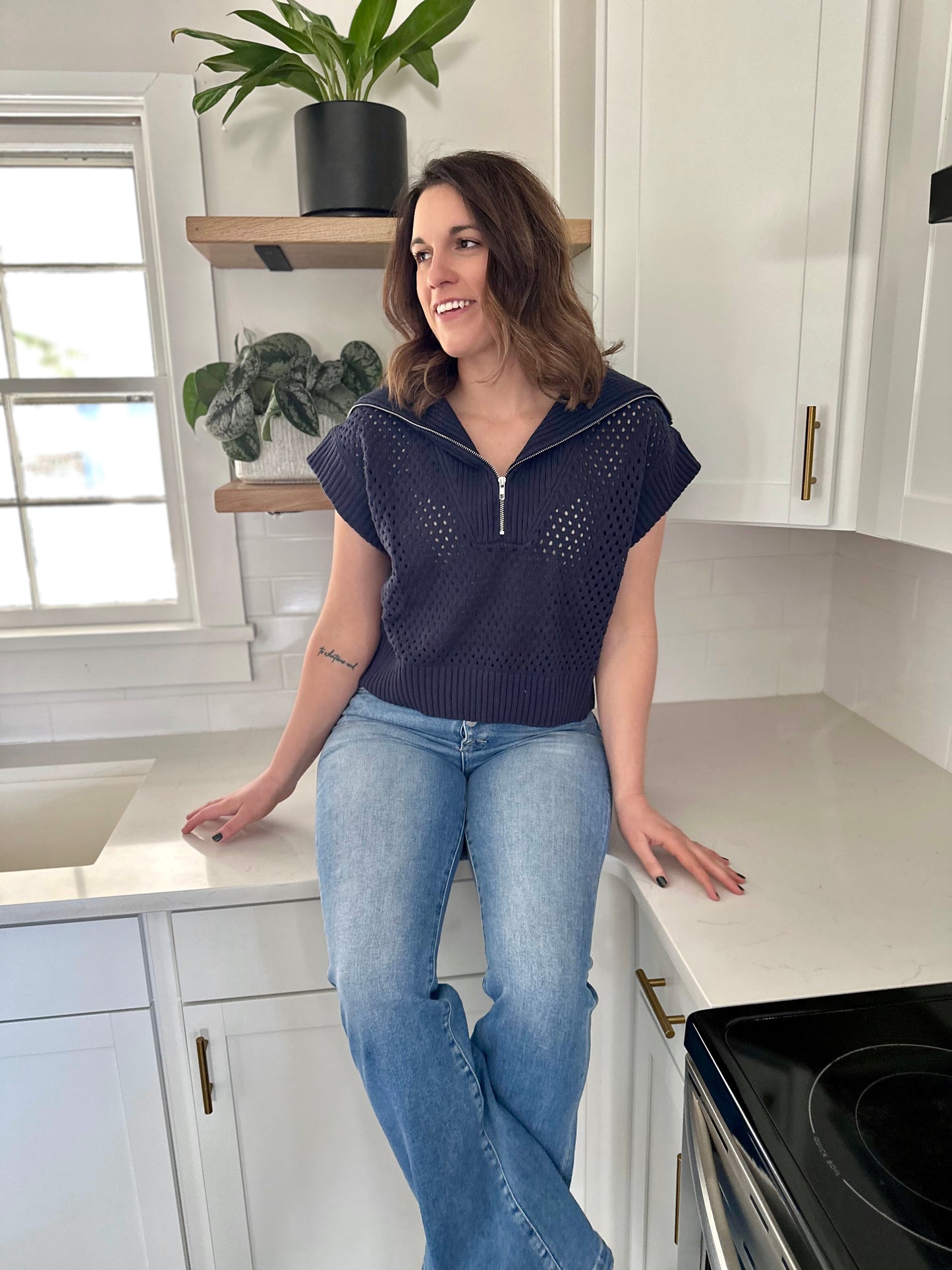 Leonard Collared Accent Top