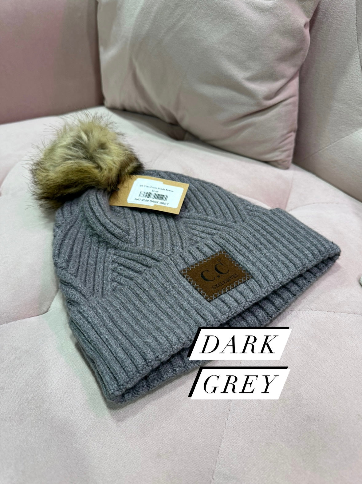 CC Criss Cross Suede Beanie