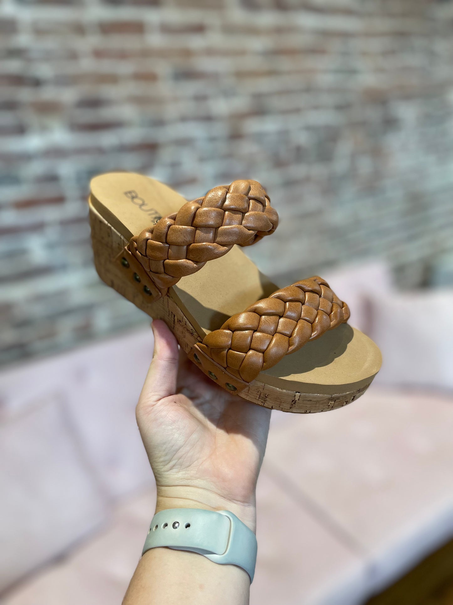 Corkys Delightful Braided Wedge