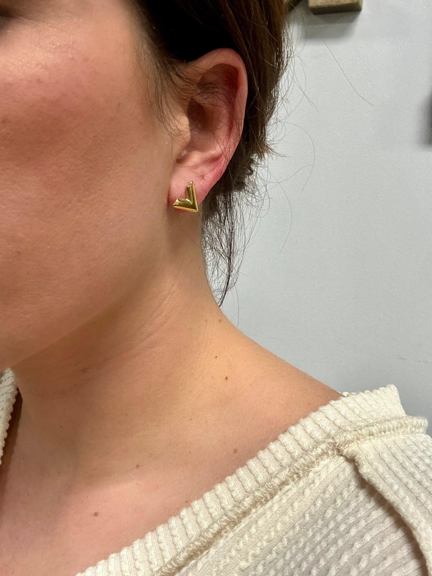 Initial Stud Earrings