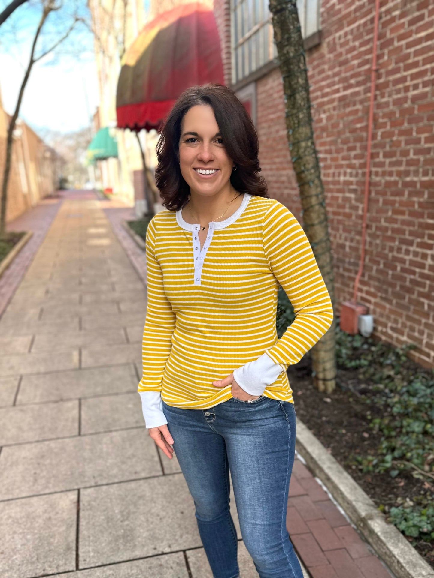 Rest Haven Striped Henley