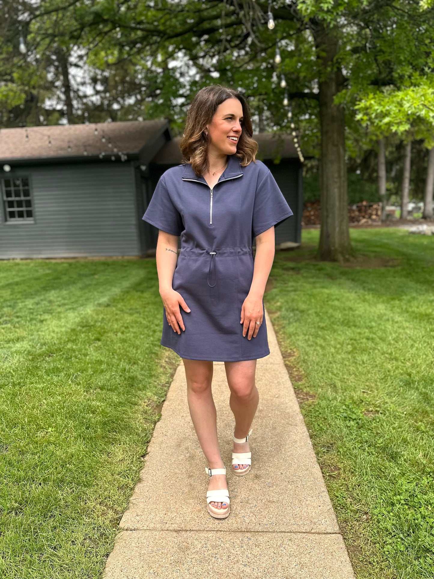 Essig Drawstring Knit Dress