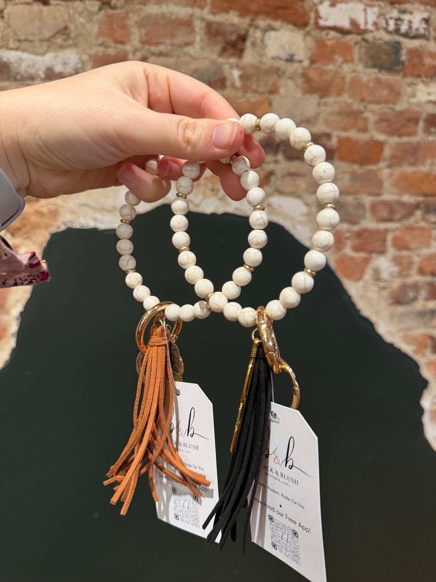 Boho Stone Key Ring