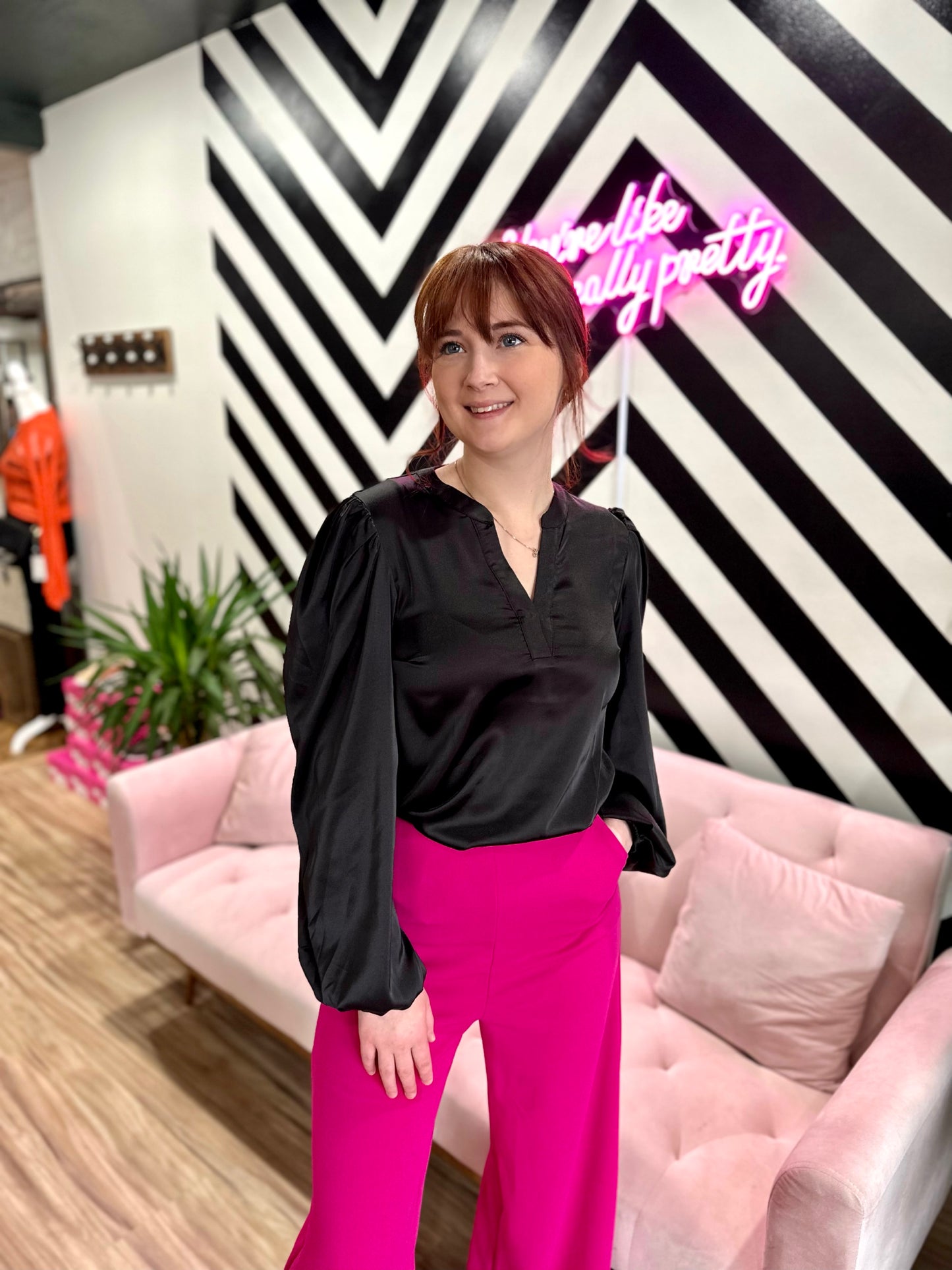 Stop the Show Satin Blouse