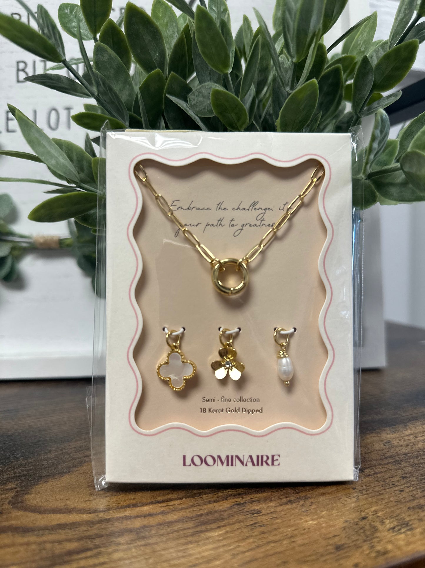 Clover & 3 Multi Charm Set Necklace