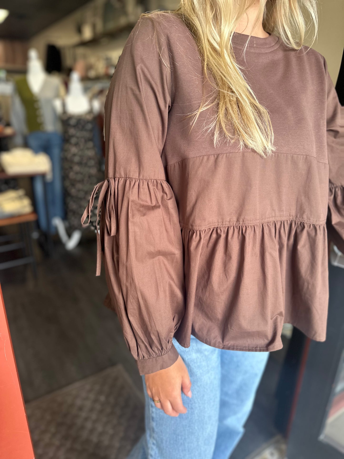 Wheeling Peplum Blouse