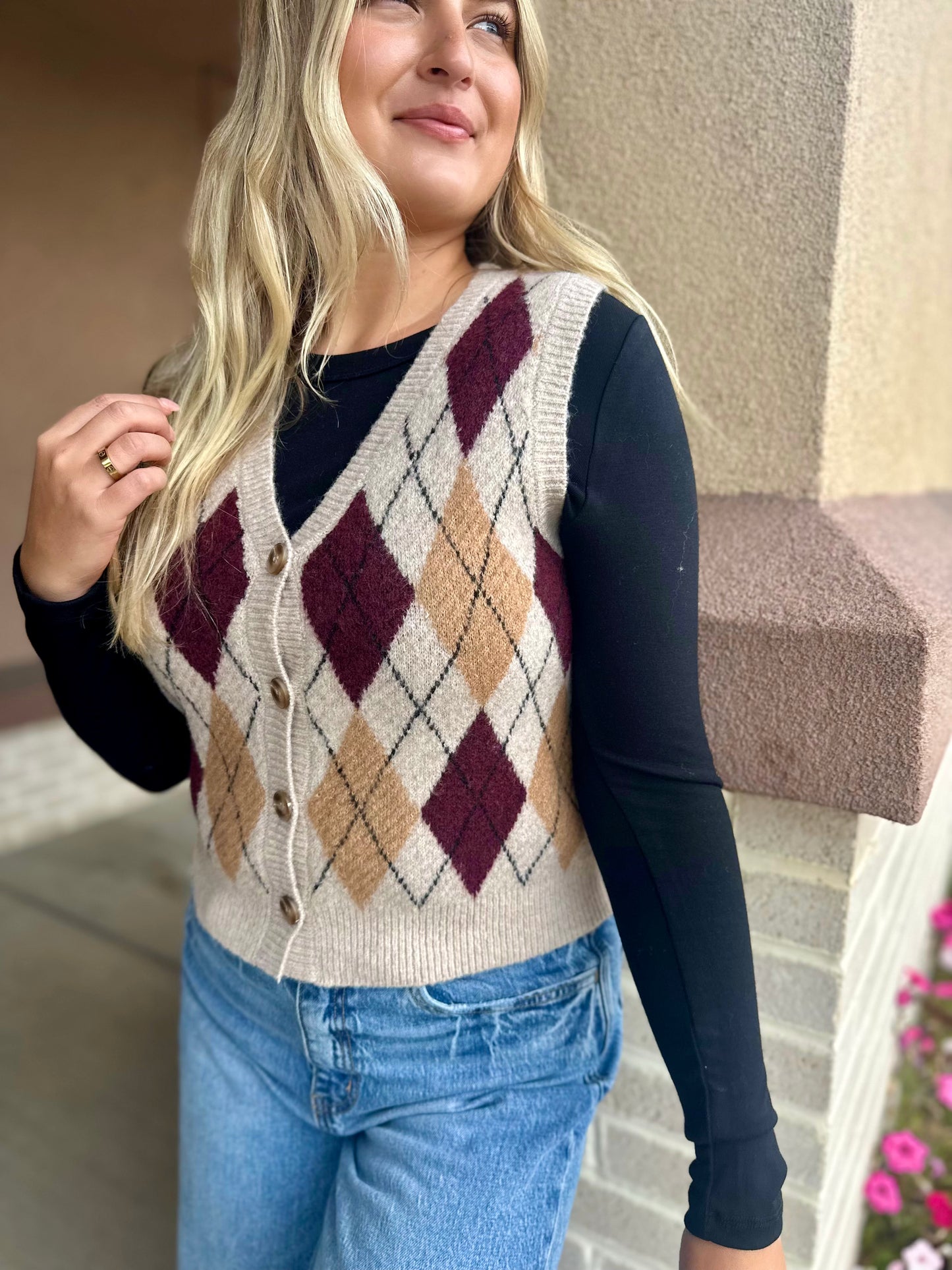 Plaiston Argyle Vest