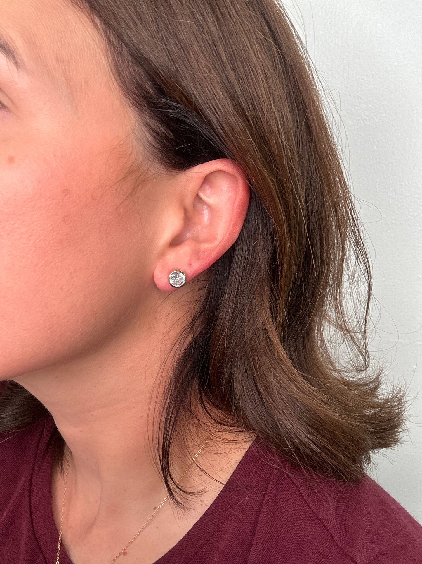 Bezel Setting Earrings