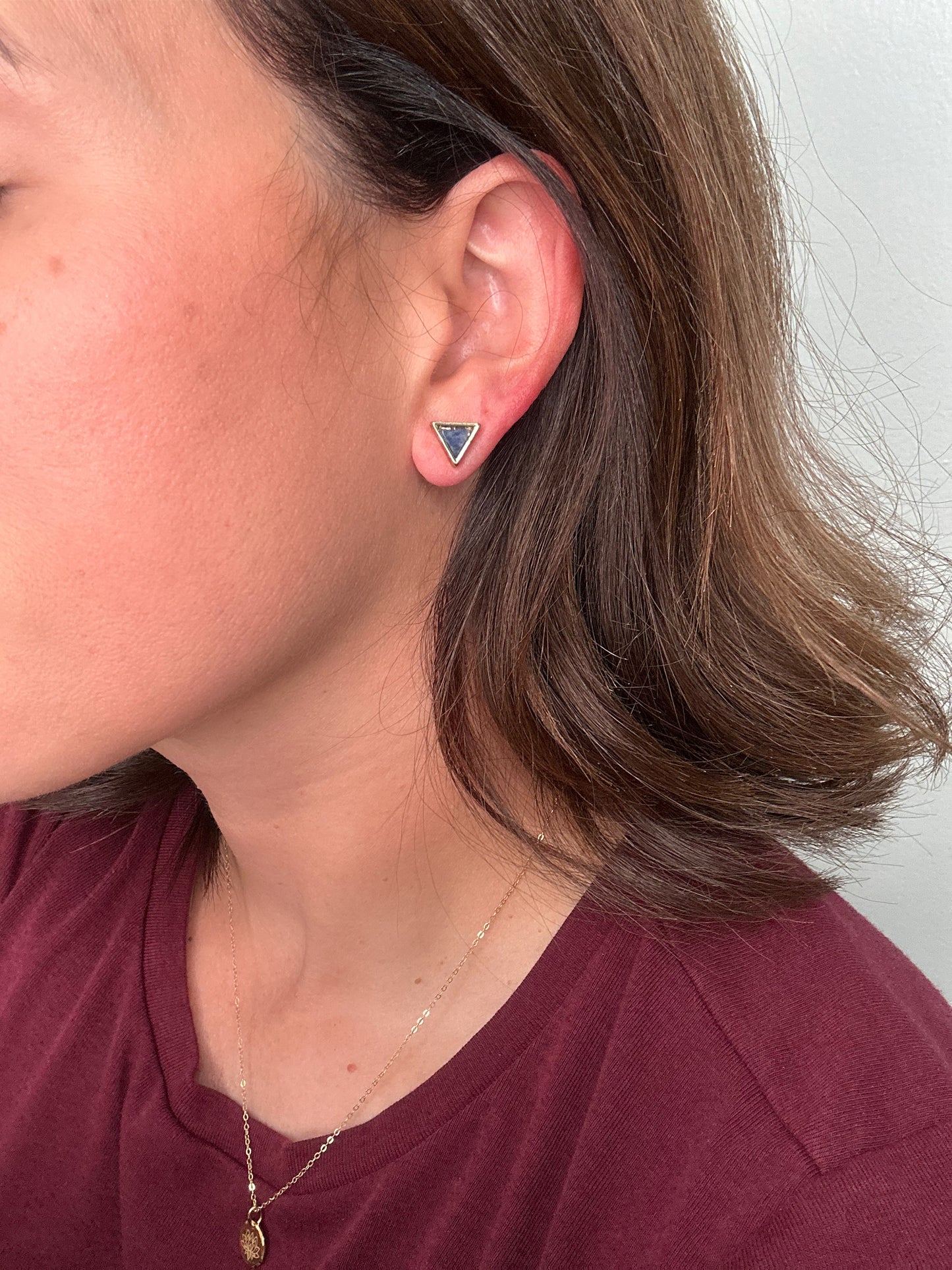 Triangle Stone Studs