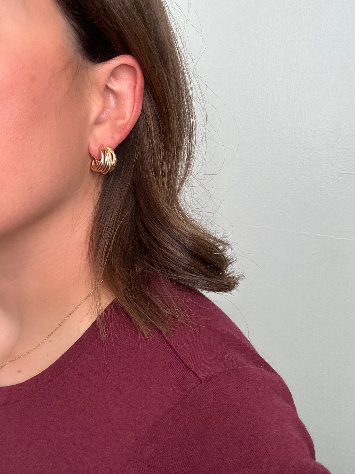 Layered & Textured Hoop Earrings