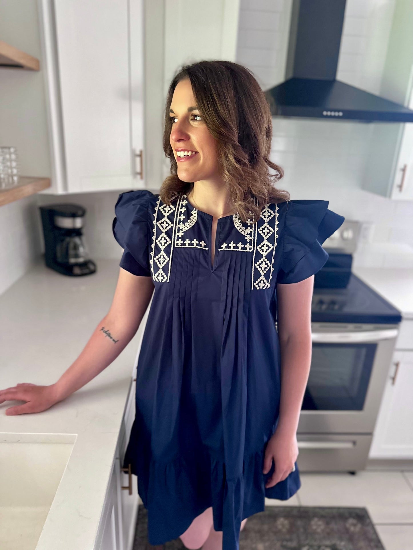 Birch Bay Embroidered Dress