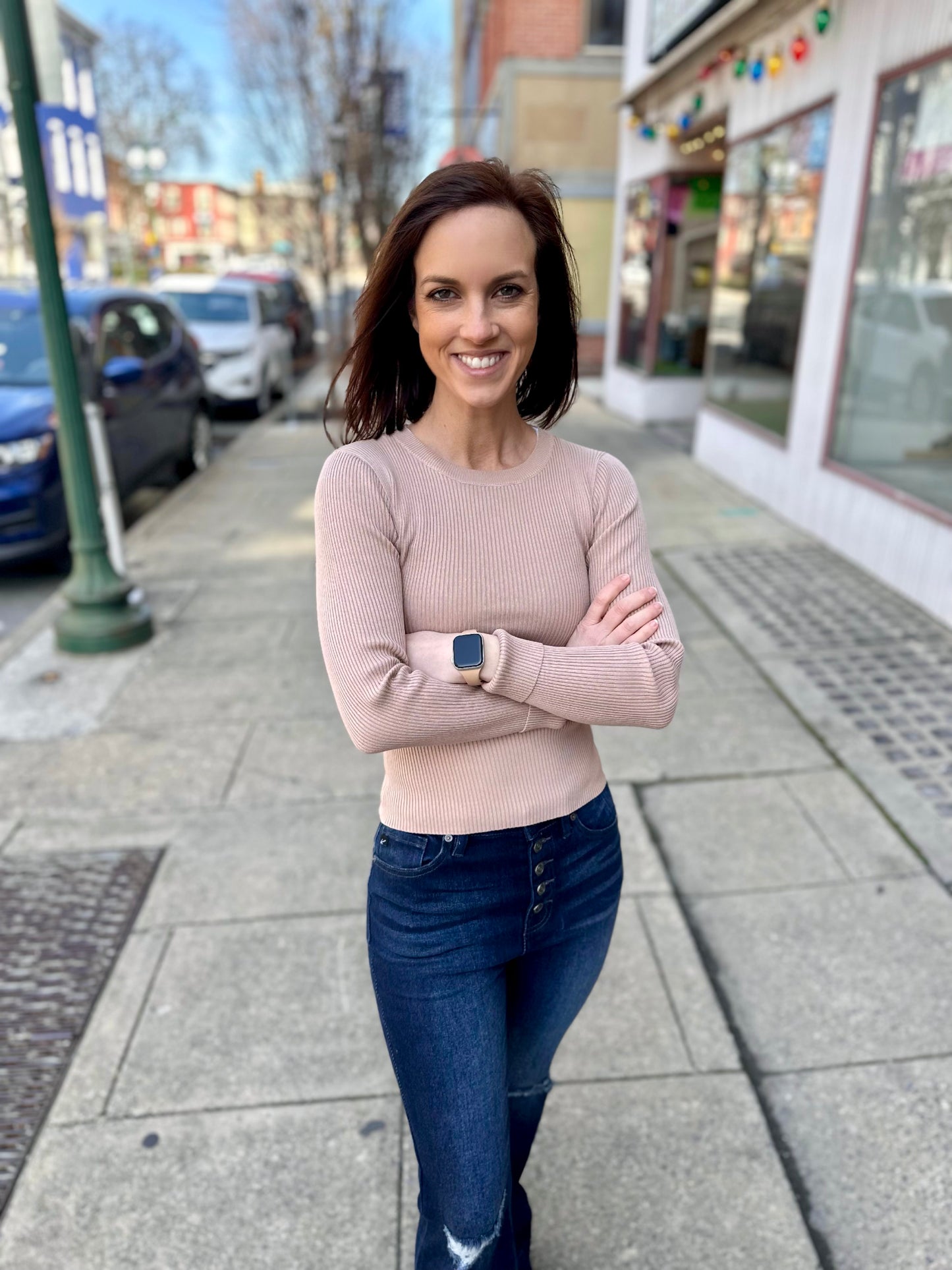 Millstone Rib Knit Pullover Sweater