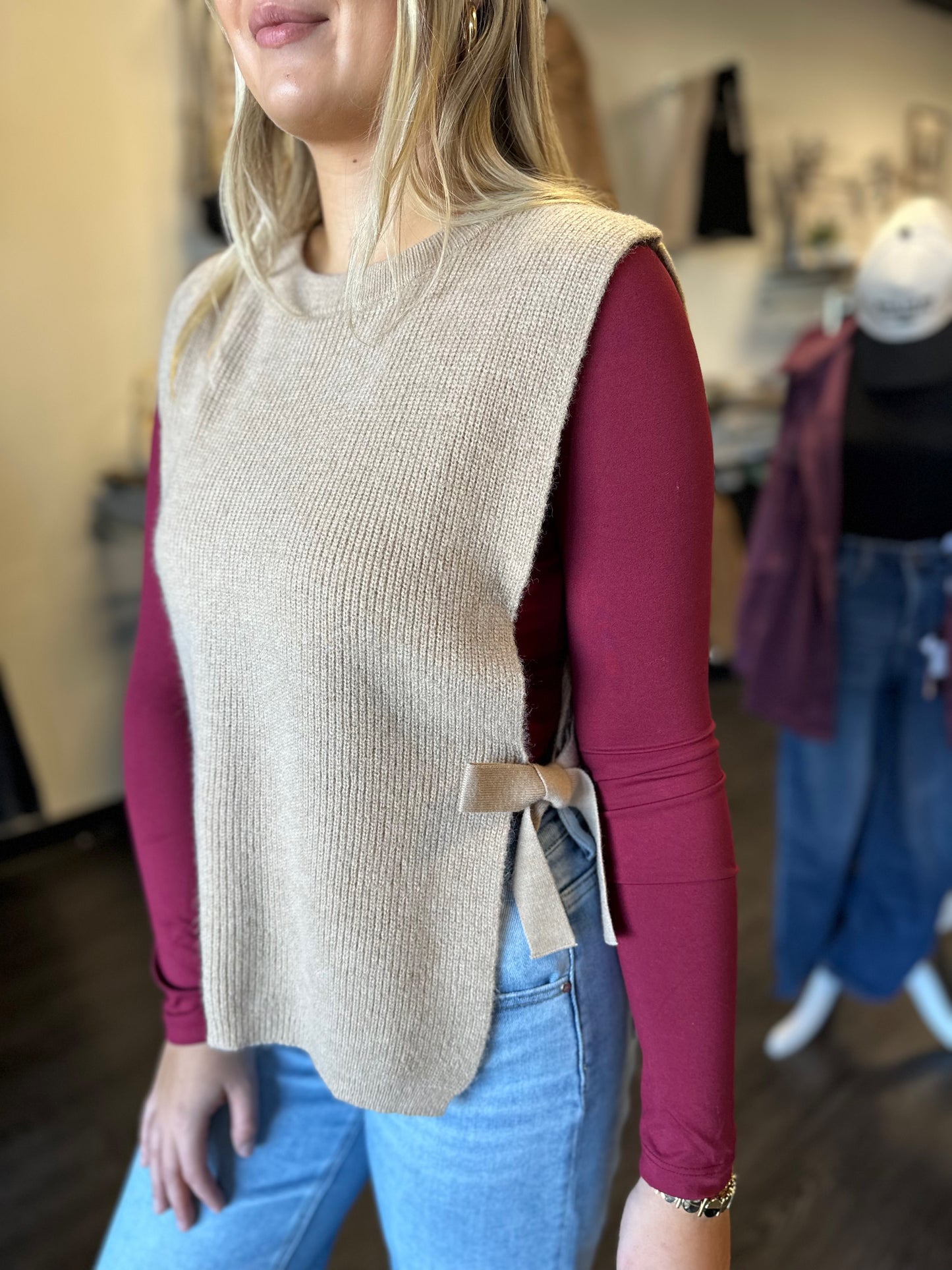 Dunwoody Side Tie Sweater Vest