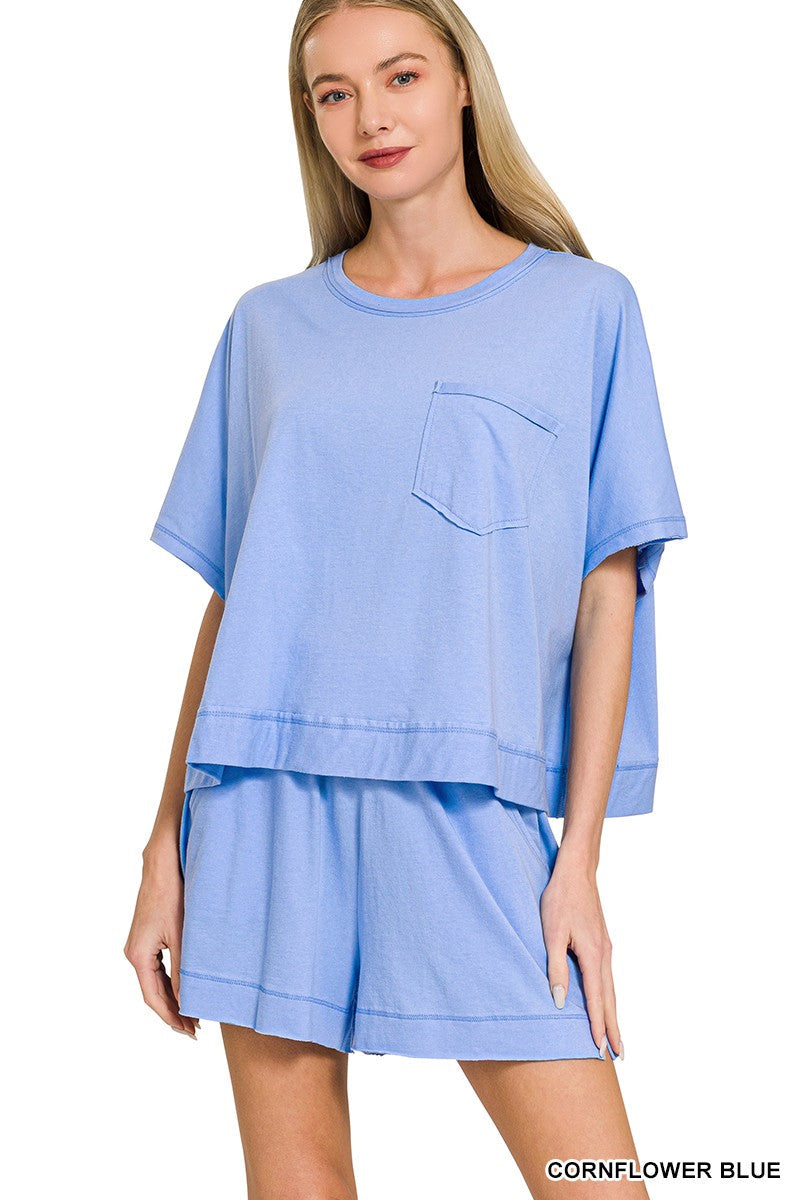 Exposed Seam Top & Shorts Set