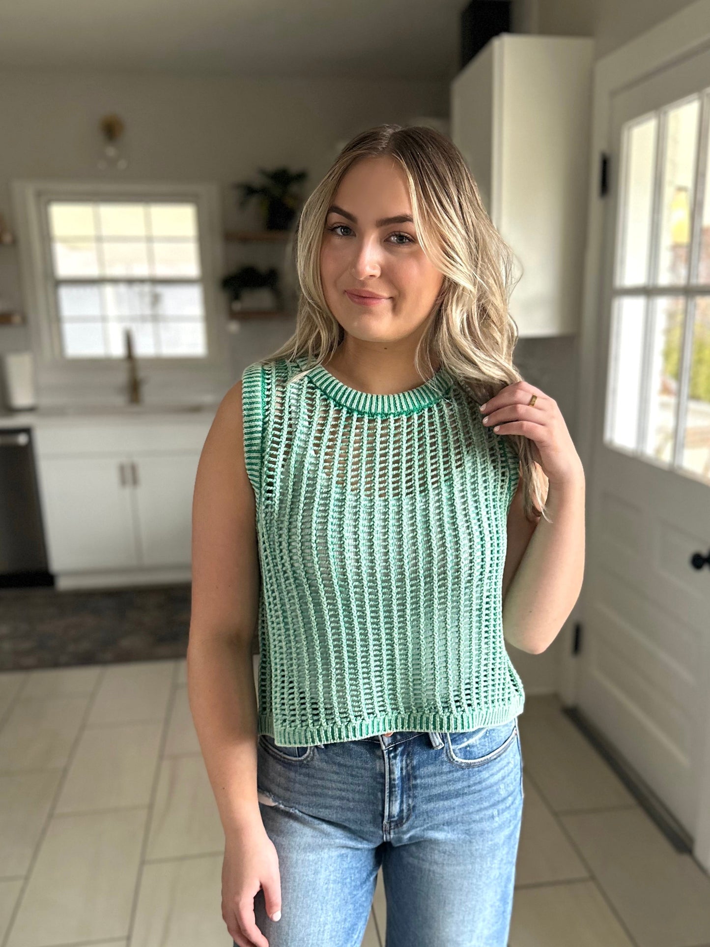 Rockbridge Loose Knit Sweater Vest