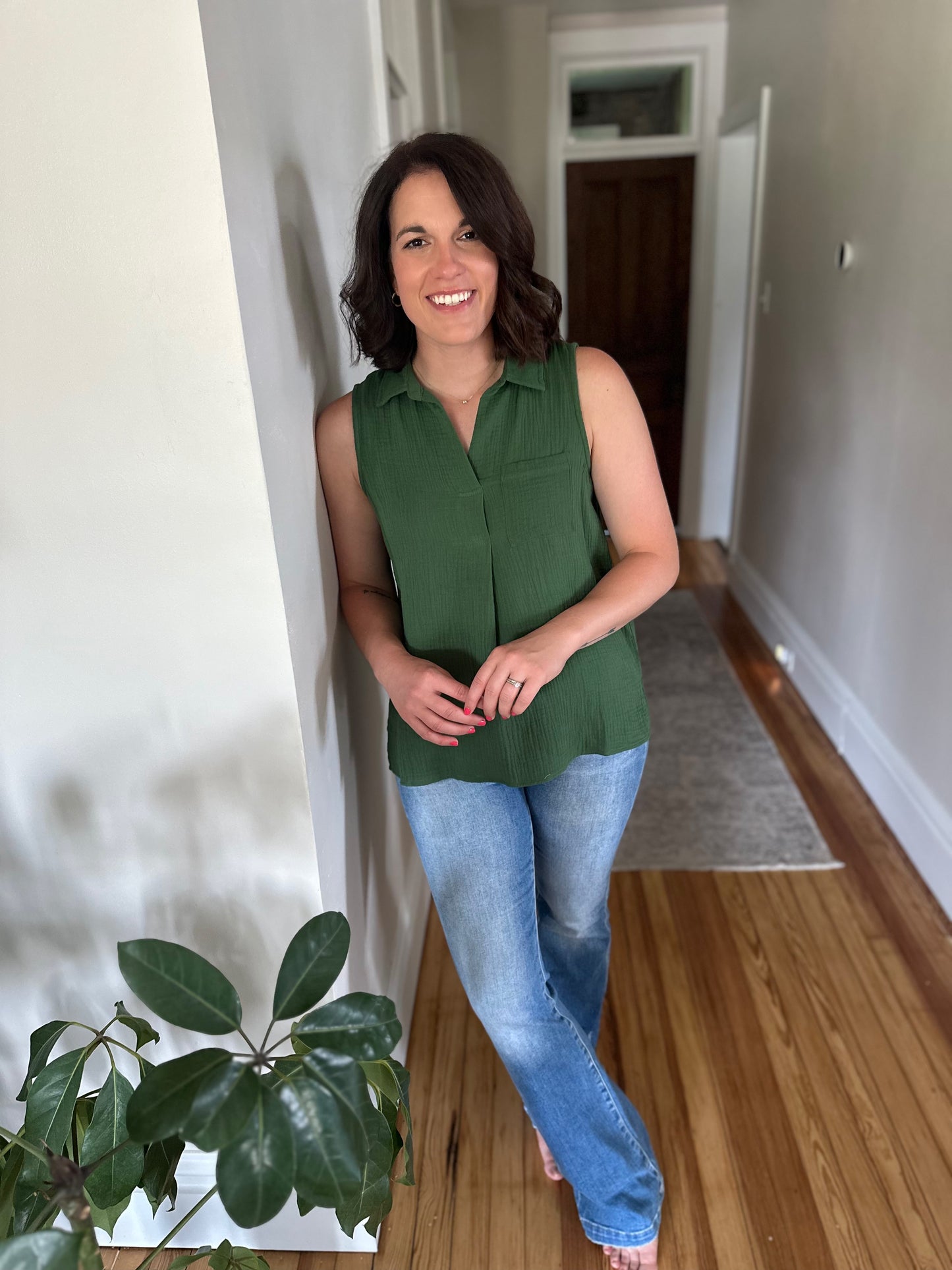 Lynchburg Collared Tank Top