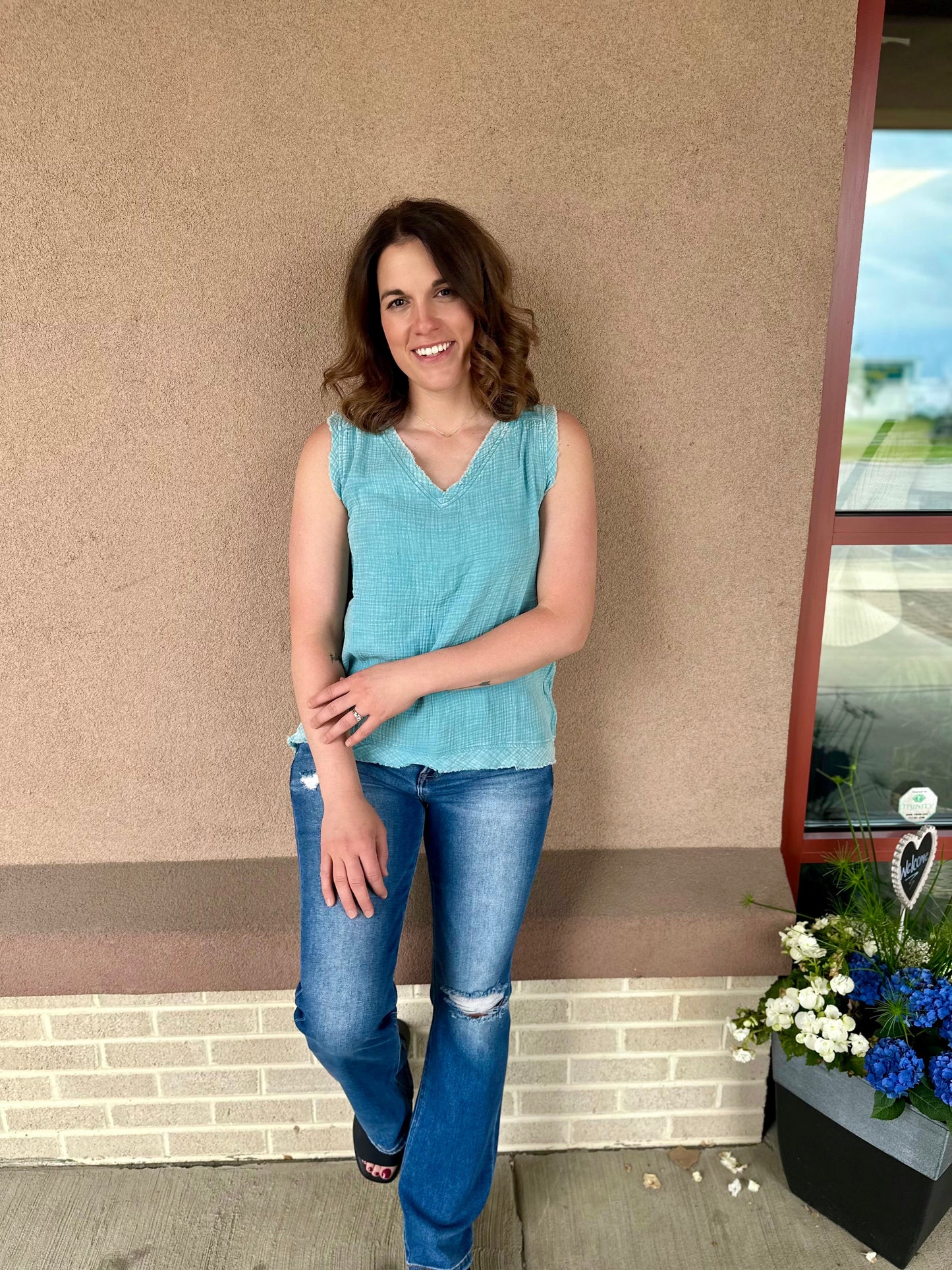 Warm Spring Gauze Tank Top