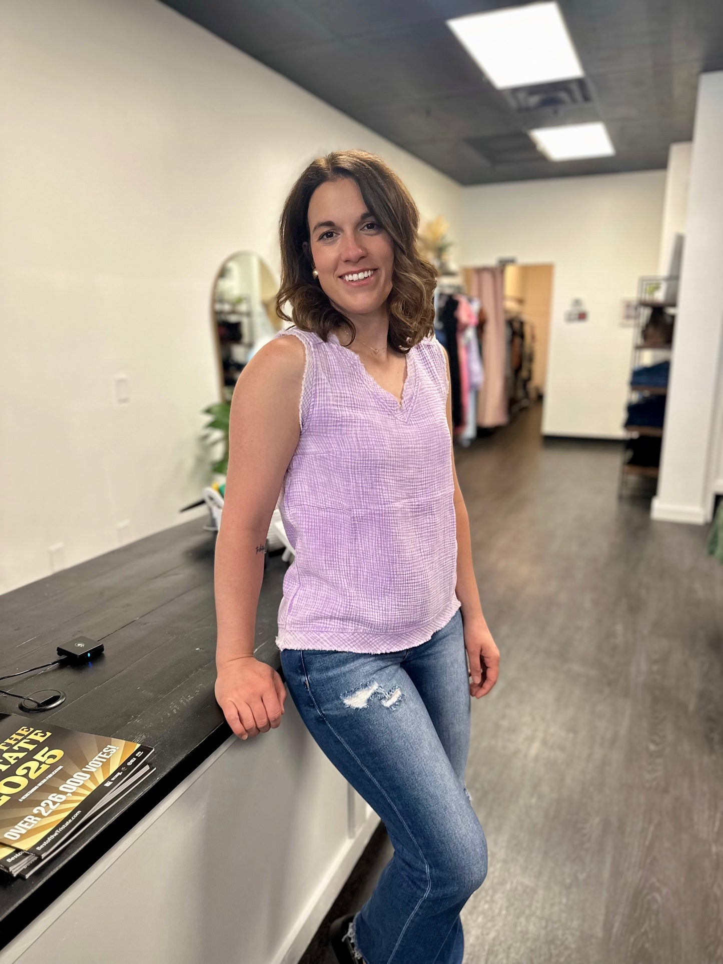 Warm Spring Gauze Tank Top