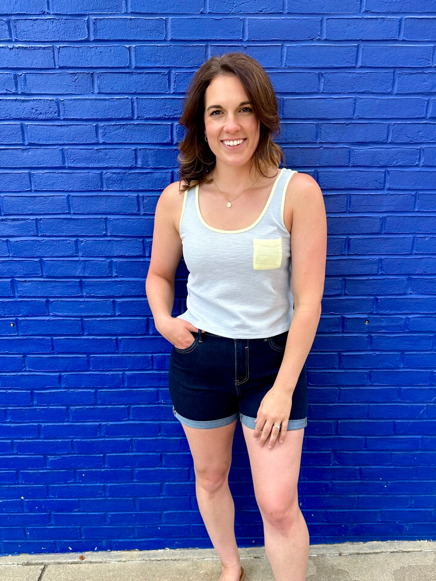It Goes On Textured Tank Top