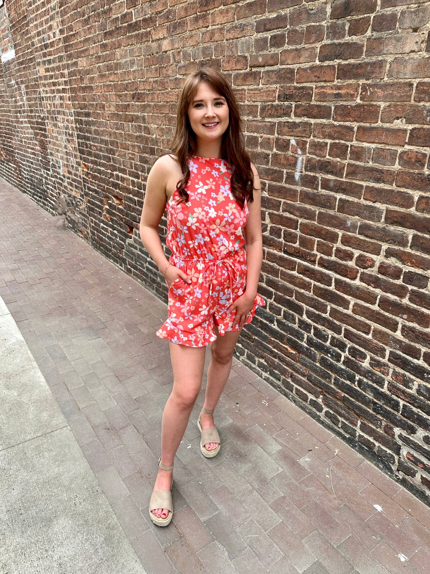 Broken Arrow Floral Romper