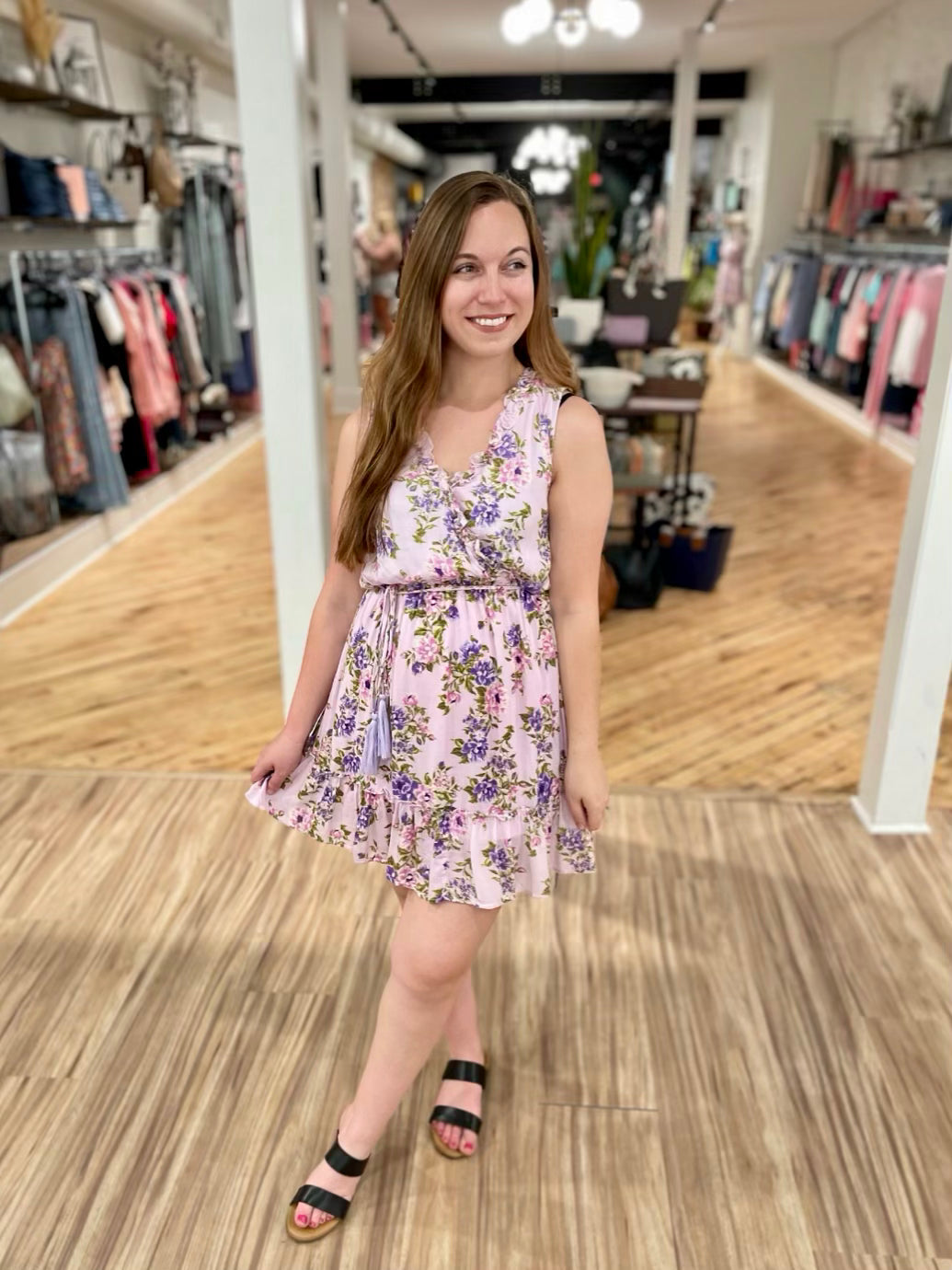 Brewton Mid Length Ruffled Dress