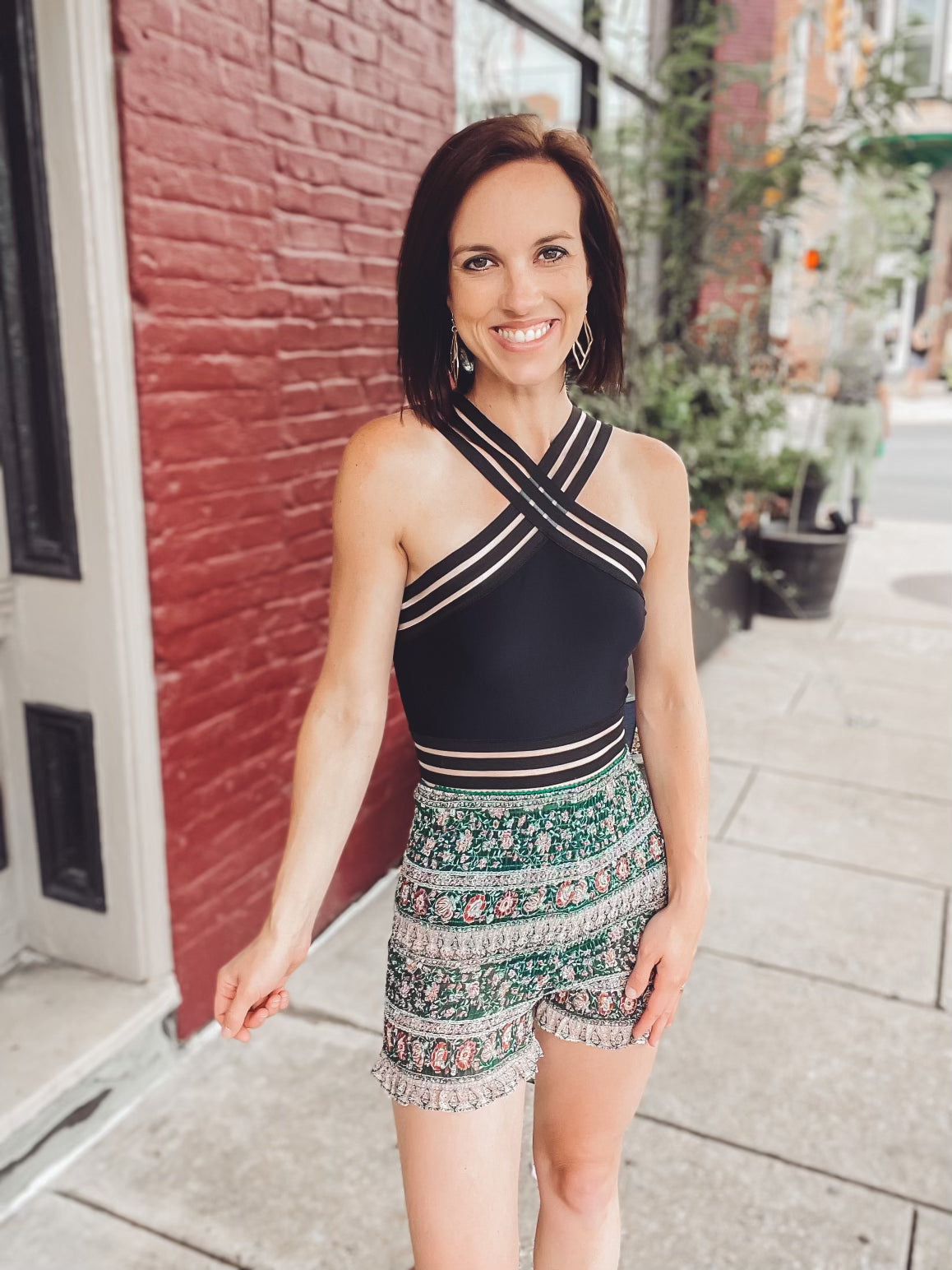 Patterned Floral Beach Shorts