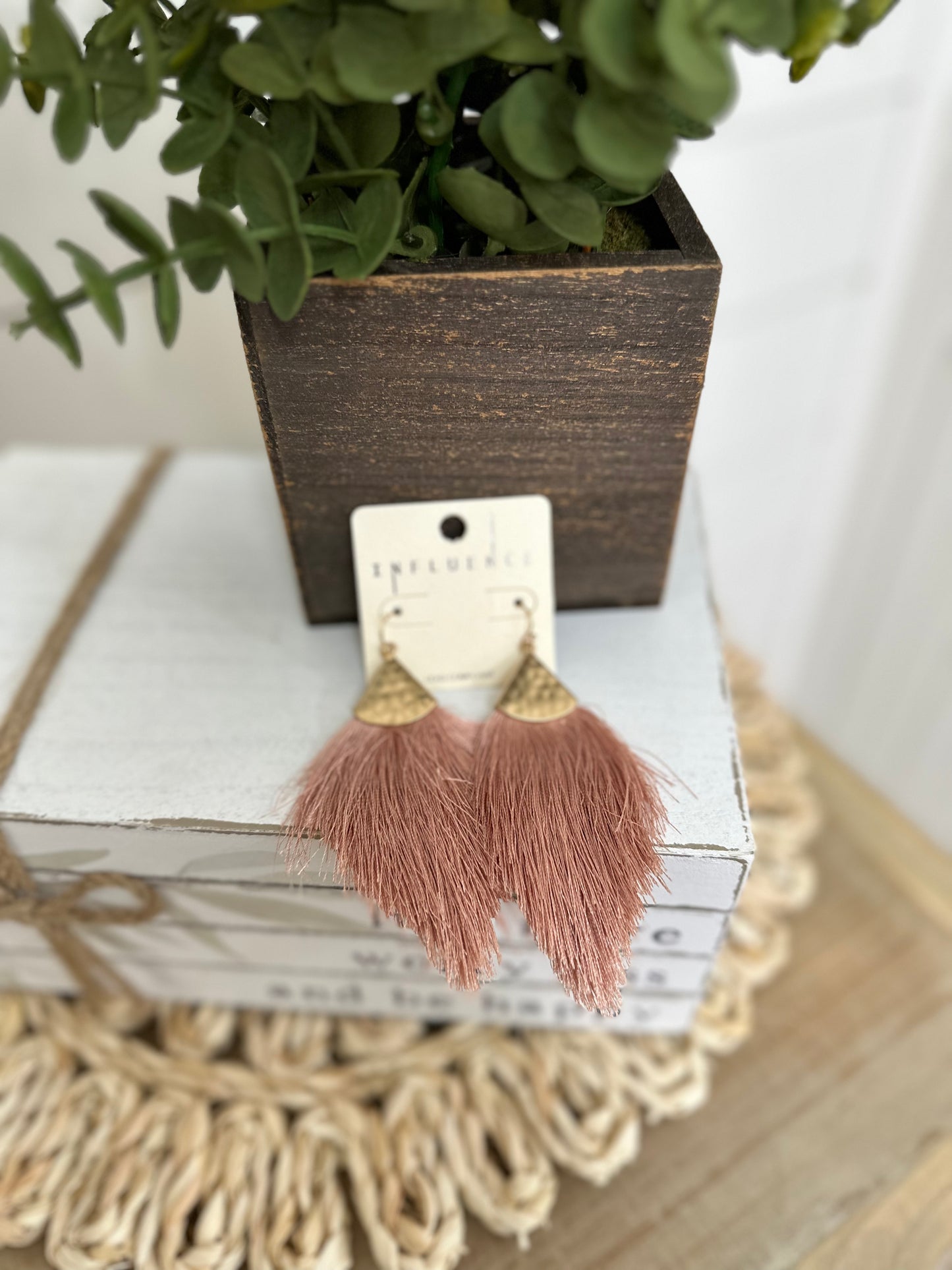 Triangle Tassel Earrings