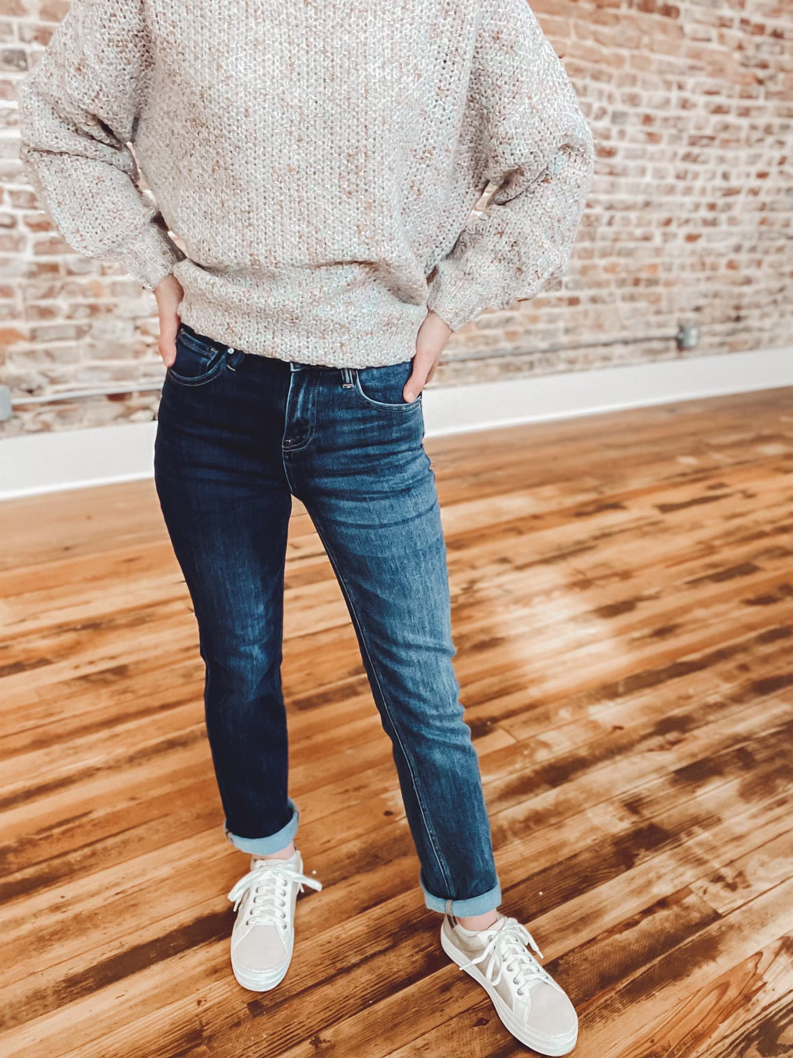 Risen High Rise Slender Straight Jeans