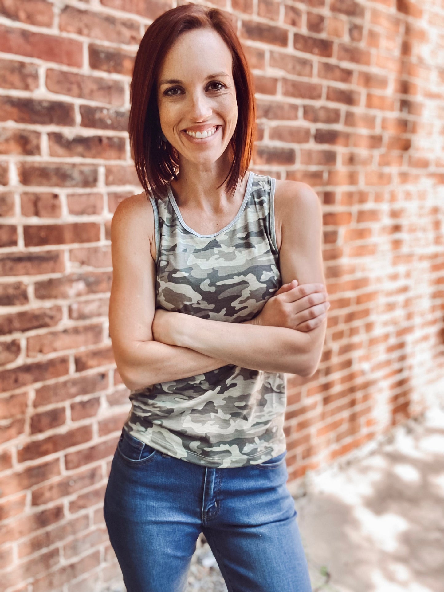 Out & About Camo Tank Top
