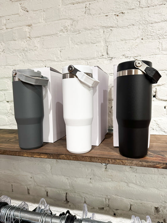 Stainless Steel Flip Strap Tumbler