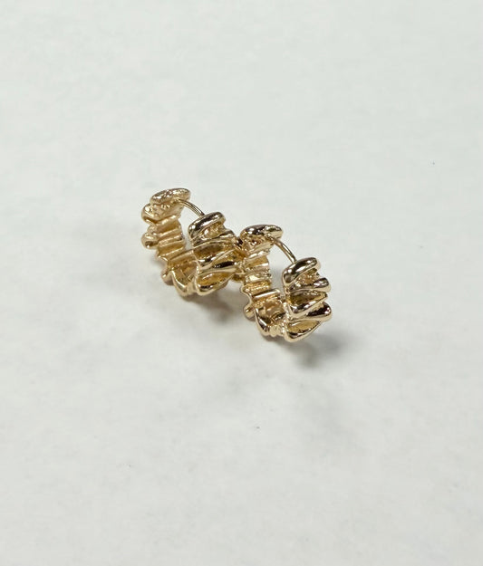 Textured Huggie Stud Hoops