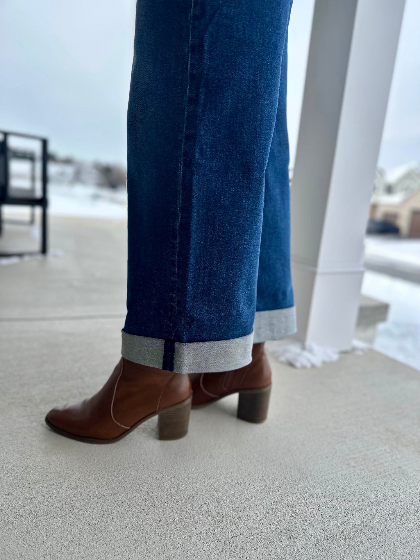 Risen Tignall High Rise Crop Wide Cuff Jeans