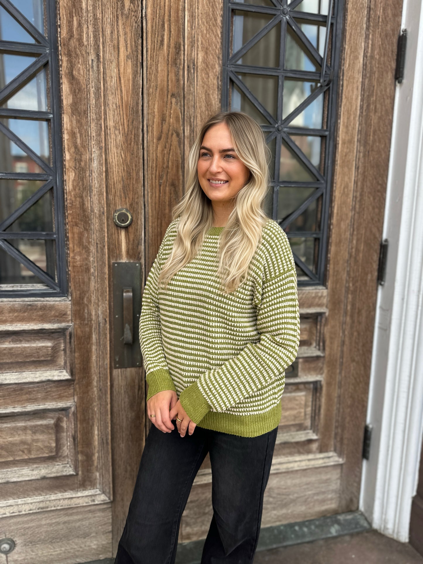 Raymond Striped Waffle Sweater