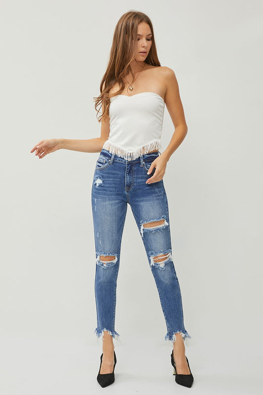 Richwood Risen High Rise Distressed Wash Skinny Jeans
