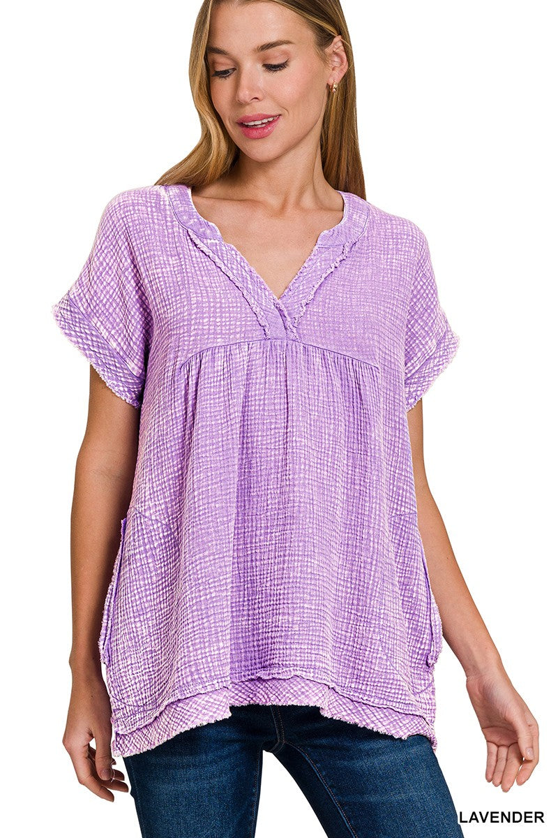 Gilboa Double Gauze Top
