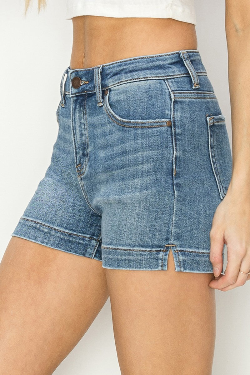 Phoenix Risen High Rise Side Slit Shorts