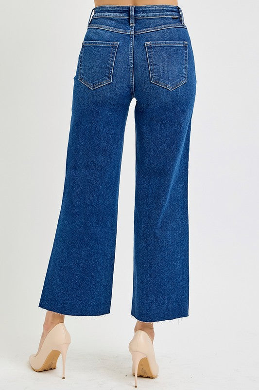 Madison Risen Tummy Control High Rise Crop Jeans