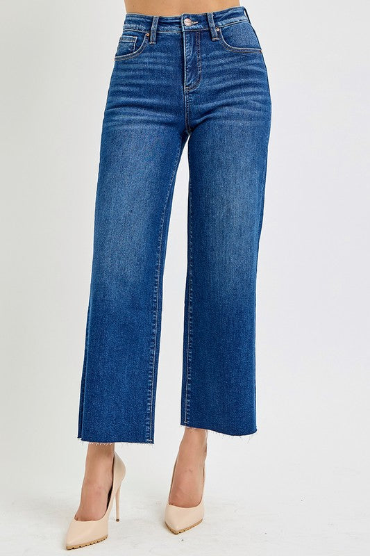 Madison Risen Tummy Control High Rise Crop Jeans
