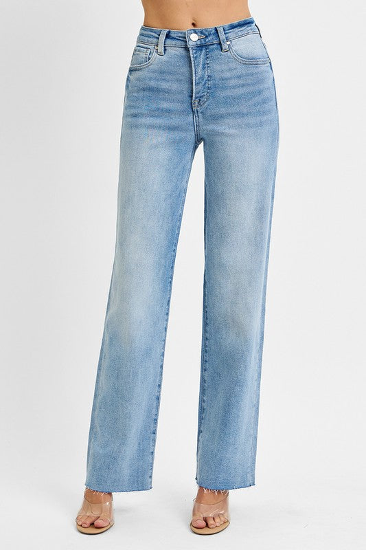 Salem Risen Tummy Control High Rise Straight Jeans