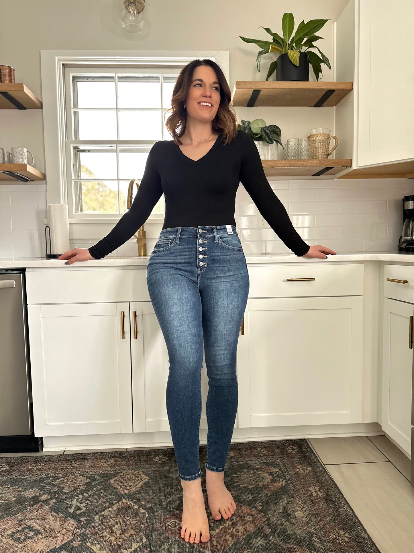 Judy Blue Jayme High Rise Button Fly Skinny Jeans