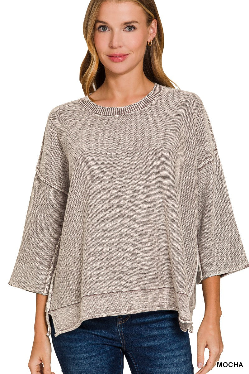 Kearney 3/4 Sleeve Boxy Sweater